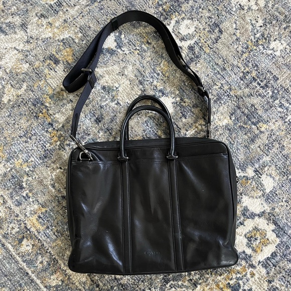 Coach briefcase in black. Great used condition. - Picture 2 of 5